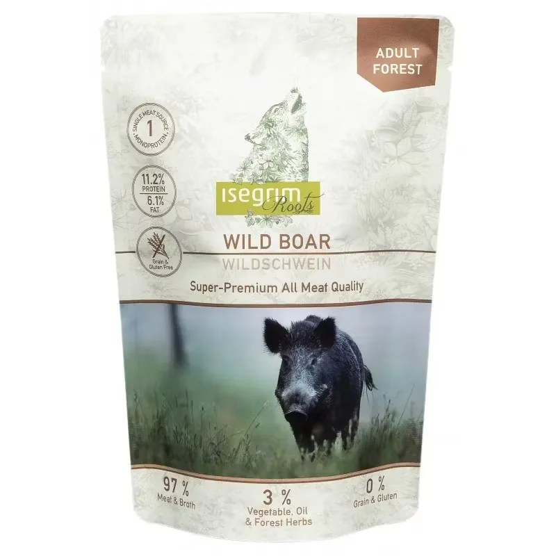 Hrana Umeda pentru Caini Adulti Isegrim Pouch Wild Boar Monoprotein 410g