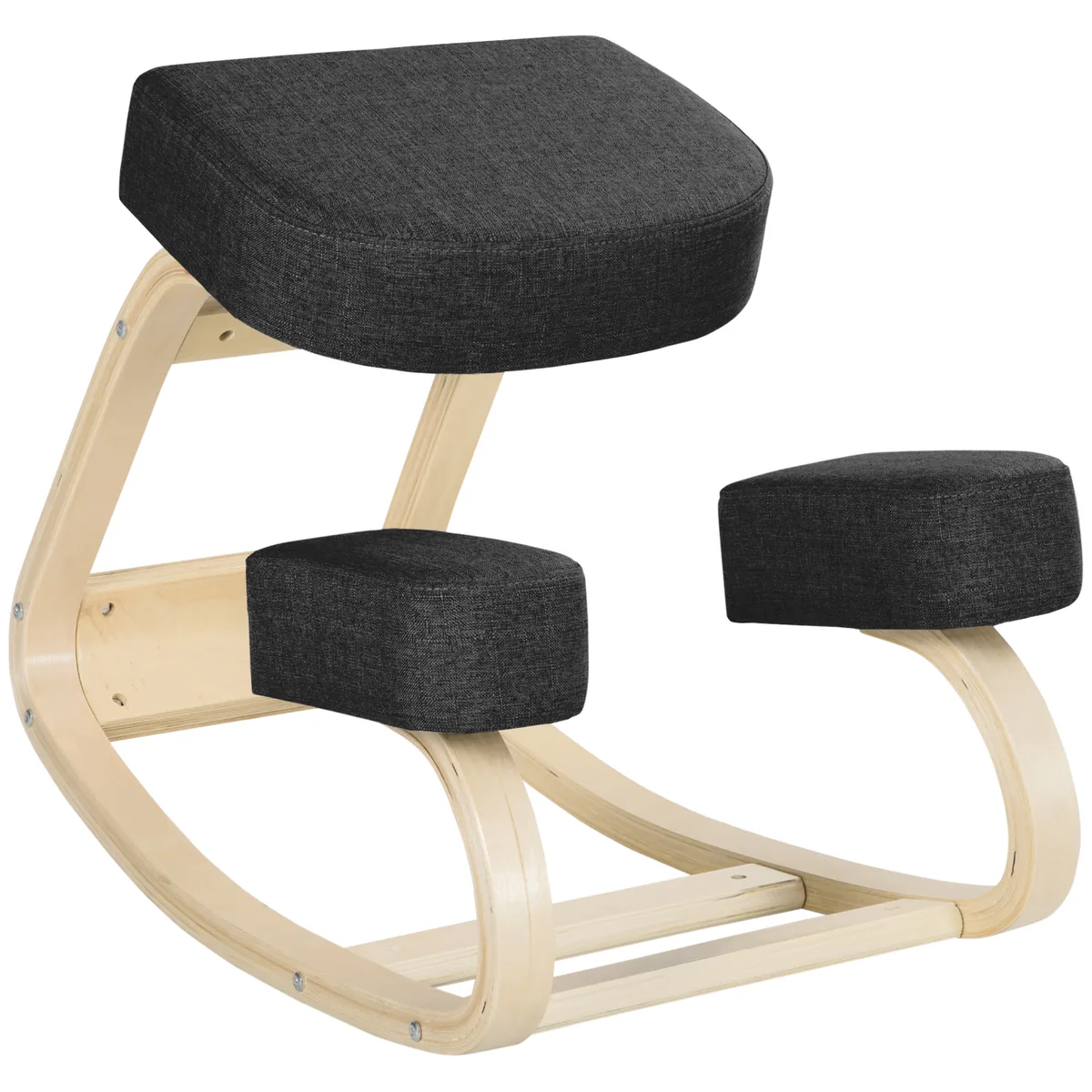 Scaun pentru Genunchi Vinsetto Lemn de Mesteacăn 51x69x58cm Negru