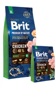 Hrana Uscata pentru Caini Brit Premium By Nature Adult XL Pui 3kg