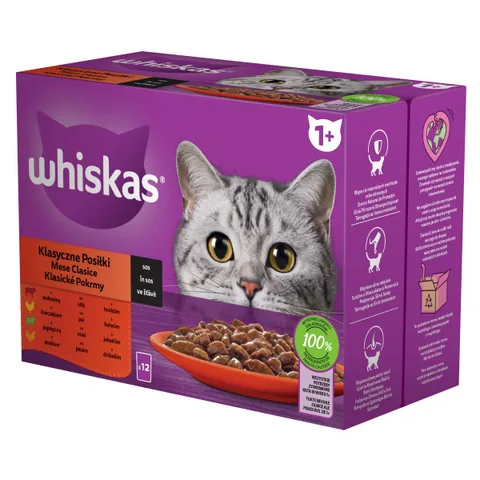 Hrana Umeda Pentru Pisici Whiskas Adult Selectii Carne Legume Vita Pui Miel Pasare 12x85g