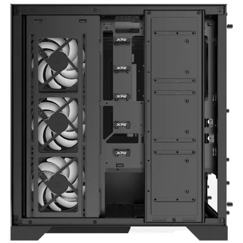 XPG Invader X 4 Ventilatoare Sticla Temperata Negru