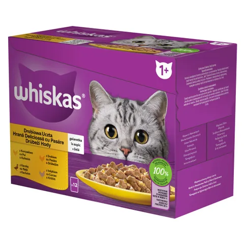 Hrana Umeda Whiskas Adulti 12x85g Pui Rata Pasare Curcan