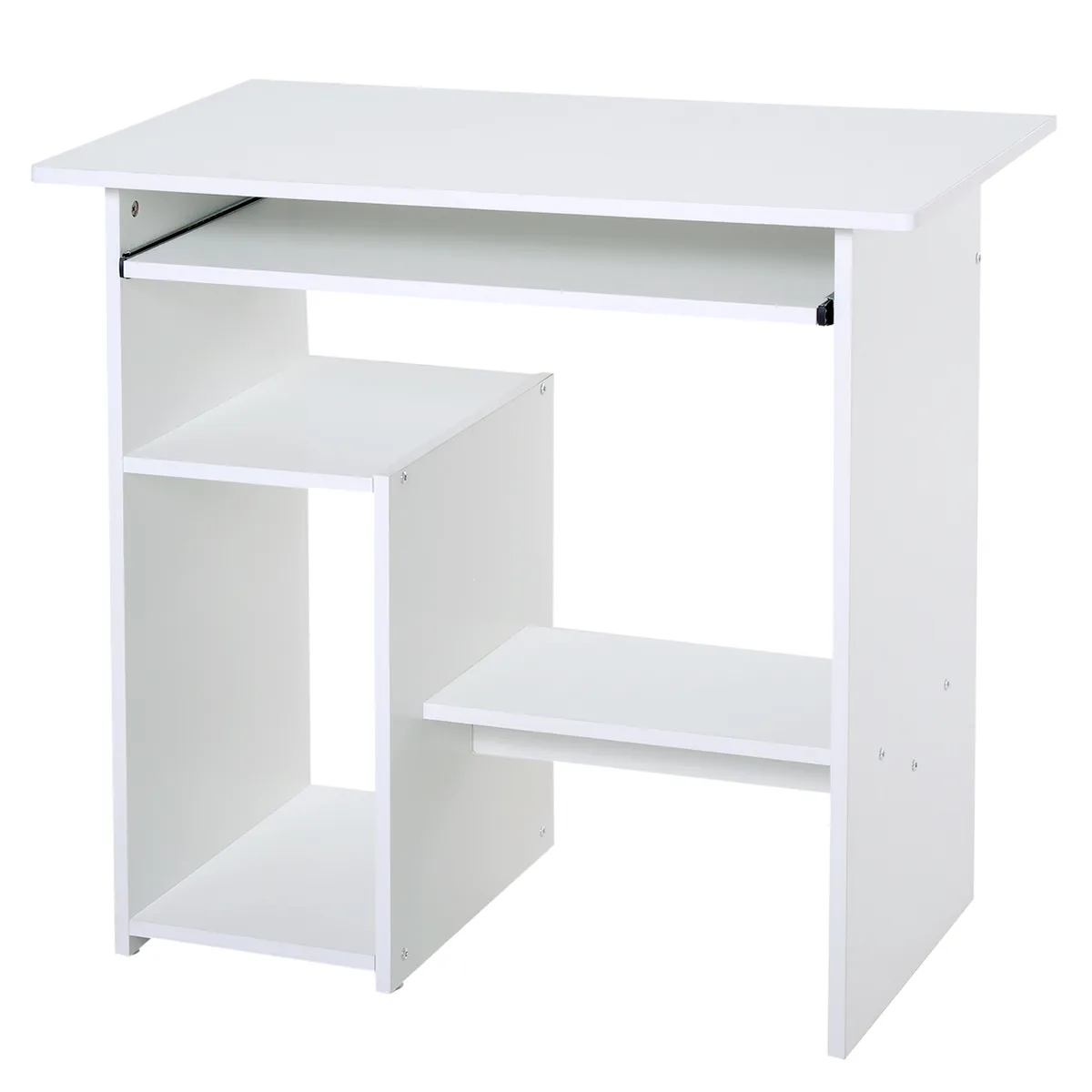 Birou HOMCOM Ergonomic PAL/Metal 80x45x75cm Alb